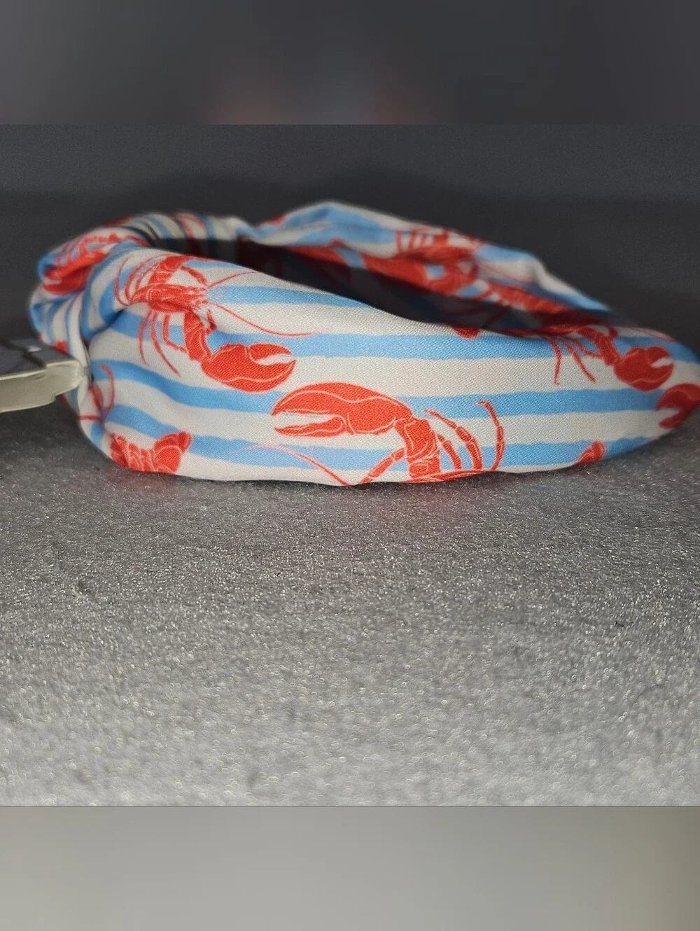 Piper K NWT Lobster Print Knotted Headband – Coastal Nautical Summer Hair Access